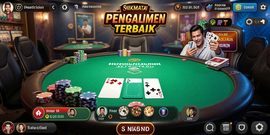 Tampilan gameplay poker yang seru dan menantang di 5RT.