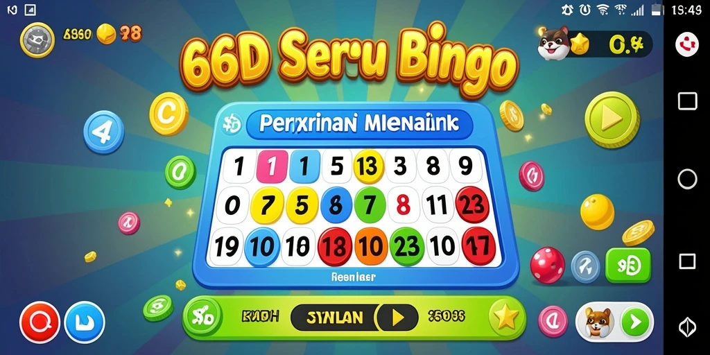 Tampilan menarik dari gameplay Bingo di 66D.
