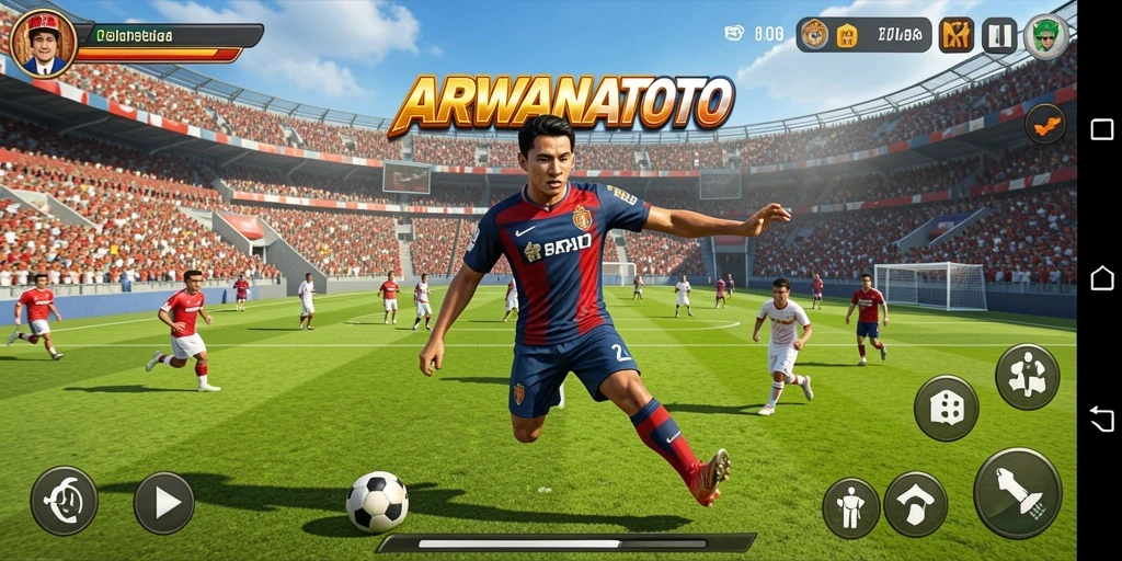 Tampilan gameplay ARWANATOTO yang seru dalam pertandingan olahraga.