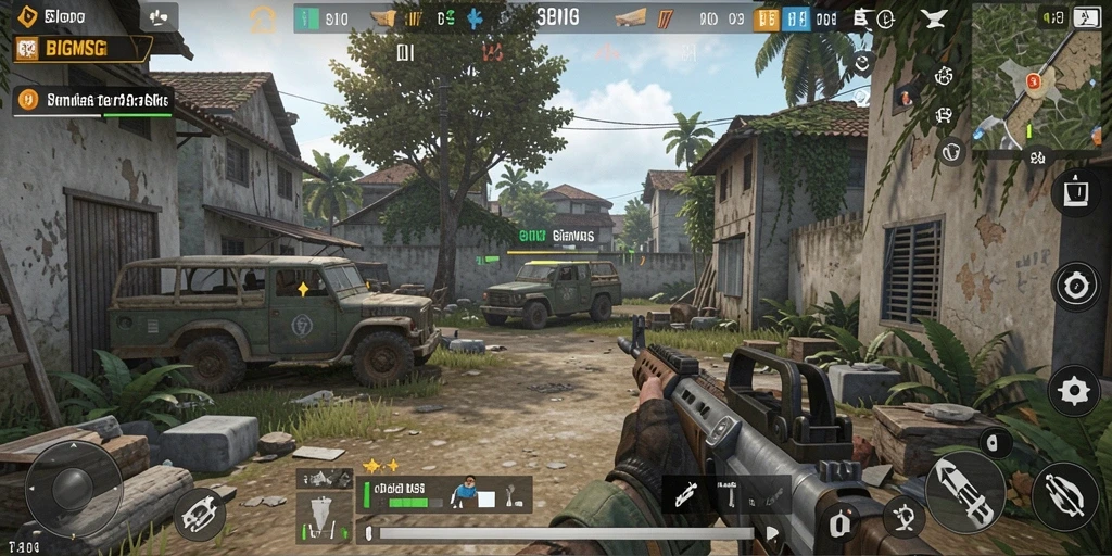 Tampilan gameplay yang mendalam dan interaktif dari BIGMSG.