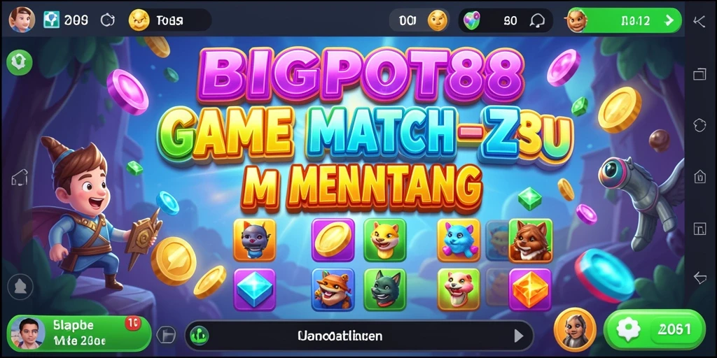 Tampilan gameplay seru dari BIGPOT88 dengan level Match-3 yang menantang.