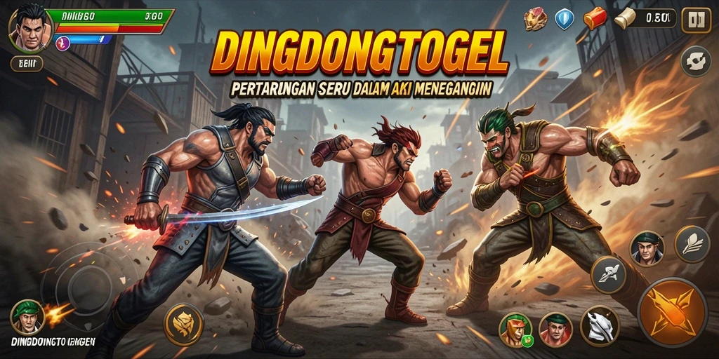 Tampilan seru dari gameplay DINGDONGTOGEL dengan pertarungan yang mendebarkan.