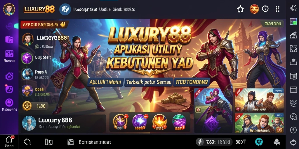 Tampilan antarmuka aplikasi <strong>LUXURY88</strong> yang user-friendly dan modern.
