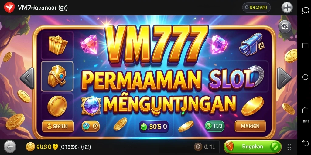 Screenshot gameplay VM777 menampilkan mesin Slot yang menarik dan fitur bonus.